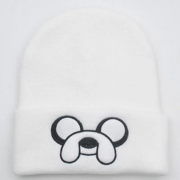 Adventure Time JAKE THE DOG Adult size Winter Knit Beanie Hat - White - Picture 3 of 3